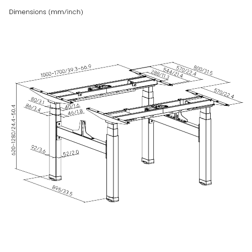 Quad Motor Back-to-Back Electric Sit-Stand Desk (Standard) M06-43D Design for Upgraded Lifting Experience! from china(chinese)