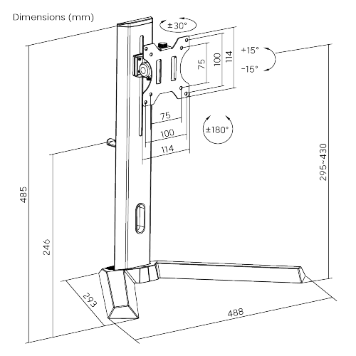 ヘッドホンホルダー付きシングルスクリーン自立型プロゲーミングモニタースタンド LDT32-T01 17"-32"モニター用 from china(chinese)