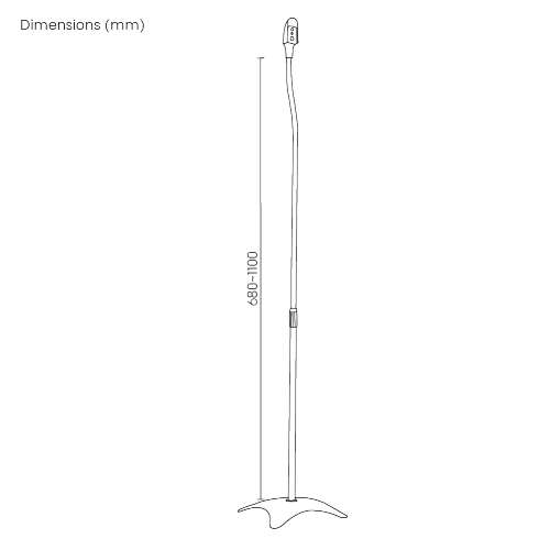 SOPORTE DE SUELO SATÉLITE DE METAL AJUSTABLE EN ALTURA PARA ALTAVOZ  SS-01 Apto para altavoces envolventes de instalación trasera from china(chinese)