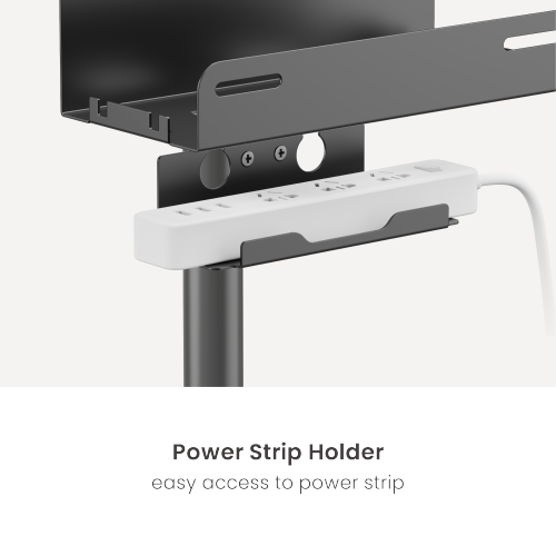 Pole-Mounted Media Player Mount with Power Strip Holder APM-11-01 fits most LUMI's Easel Studio TV Floor Stands with Φ35mm (1.38") columns from china(chinese)