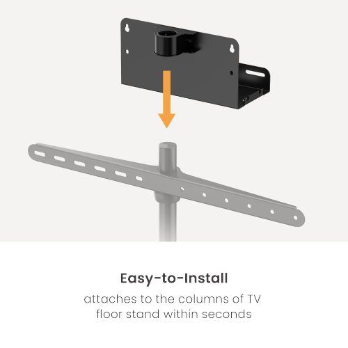 Pole-Mounted Media Player Mount  APM-11-02 fits most LUMI's Easel Studio TV Floor Stands with Φ35mm (1.38") columns from china(chinese)