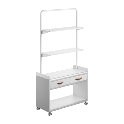 FLEXMO Storage Trolley with Storage Shelf & Drawers