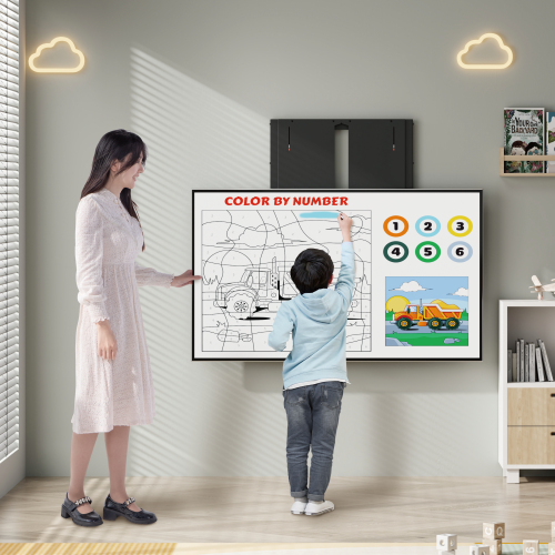 Manual Height-Adjustable Display Wall Mount HAW400E-65 For most 55"-75" Displays from china(chinese)