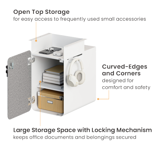 Desk-Mounted Lockable Storage Cabinet   DA13-1  from china(chinese)