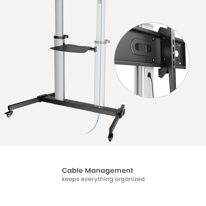 Cost-Effective Aluminum TV Cart FS44-610TW Cost less, win more! from china(chinese)