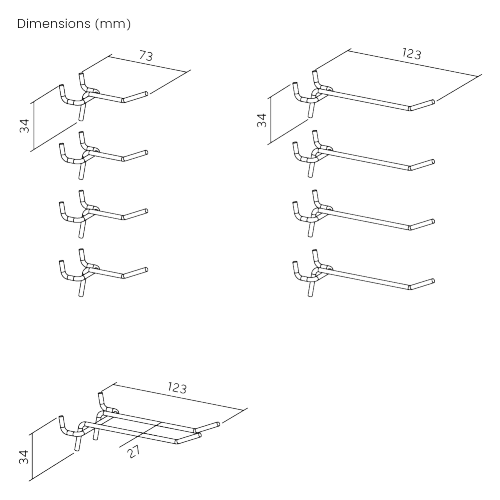 Pegboard Tool Holders PB-P3 perfect for garage, tool room, workshop from china(chinese)