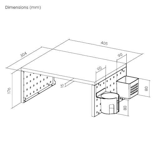 Monitor/Laptop Riser with Pegboards STB23-02  Enhance the workspace from china(chinese)