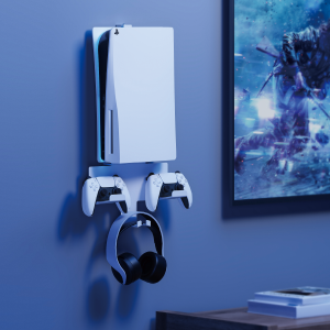 PS5 Wall Mount with Controller and Headset Holders