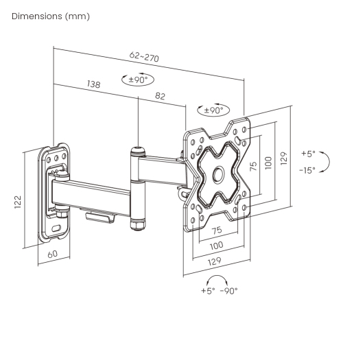Economy Full-motion TV Wall Mount LDA40-112 Fits Most 13"-32" Flat Panel TVs from china(chinese)