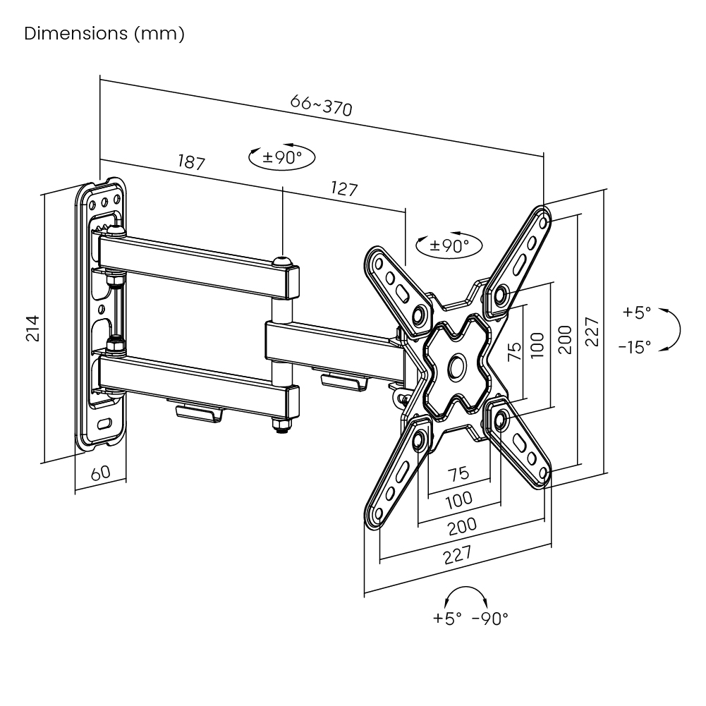 Economy Fullmotion TV Wall Mount Supplier and Manufacturer LUMI