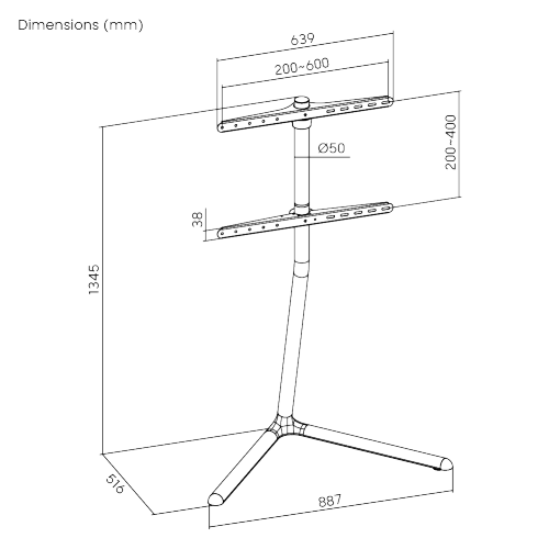 Modernist Linear Studio TV Floor Stand with V-Base FS17-46F Bring Aesthetics to Any Viewing Area from china(chinese)