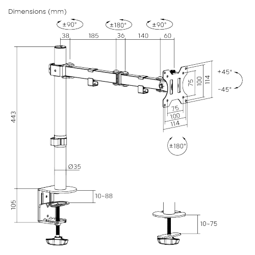 Single Monitor Economy Articulating Stand LDT12-C012N Fit Most 13"-32" Monitors from china(chinese)