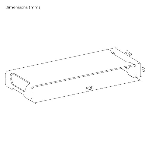 ELEVADOR PARA MONITOR DE ALUMINIO DELGADO (500X210X63MM) AR-42 Diseño Elegante y Ultradelgado from china(chinese)