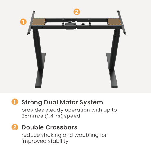 Contemporary 3-Stage Dual-Motor Sit-Stand Desk M10-23DE Featured with elegant round-shaped legs. from china(chinese)
