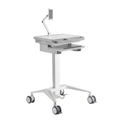 Gas-Lift Medical Cart with Tablet Holder