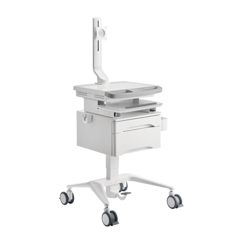 Gas-Lift Medical Cart with Monitor Stand and Drawer MED03-2 Enhance healthcare space to promote serviceabliity and effciency from china(chinese)