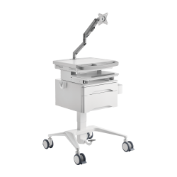 Gas-Lift Medical Cart with Monitor Arm and Drawer