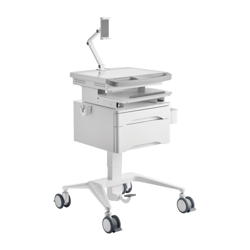 Gas-Lift Medical Cart with Tablet Holder and Drawer MED03-5 Enhance healthcare space to promote serviceabliity and effciency from china(chinese)