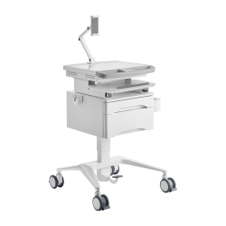 Gas-Lift Medical Cart with Tablet Holder and Drawer