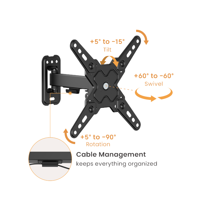 Economy Full-motion TV Wall Mount LDA40-221 Fits Most 13"-43" Flat Panel TVs from china(chinese)