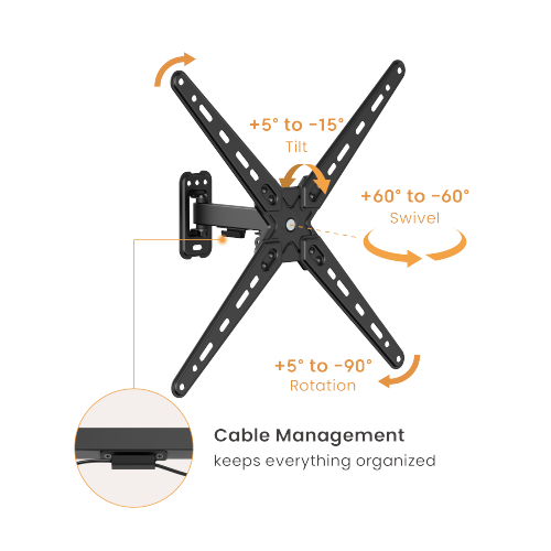 Economy Full-motion TV Wall Mount LDA40-441 Fits Most 13"-55" Flat Panel TVs from china(chinese)