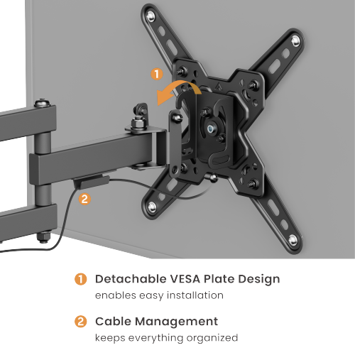 Economy Full-motion TV Wall Mount LDA40-223 Fits Most 13"-43" Flat Panel TVs from china(chinese)