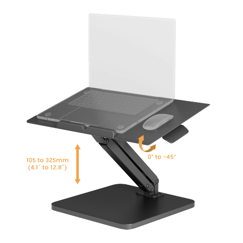 Gas Spring Sit-Stand Desk Converter for Laptop and Mice DWS36-02 Perfect for laptops, mice, tablets and books from china(chinese)