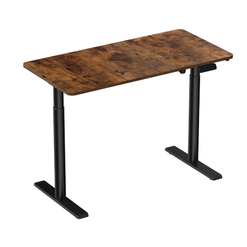 Round Columns 2-Stage Single-Motor Sit-Stand Desk S10-22D-B Chic Rounded Columns Design Setting it Apart from china(chinese)