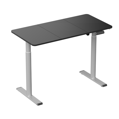Round Columns 2-Stage Single-Motor Sit-Stand Desk S10-22D-B Chic Rounded Columns Design Setting it Apart from china(chinese)