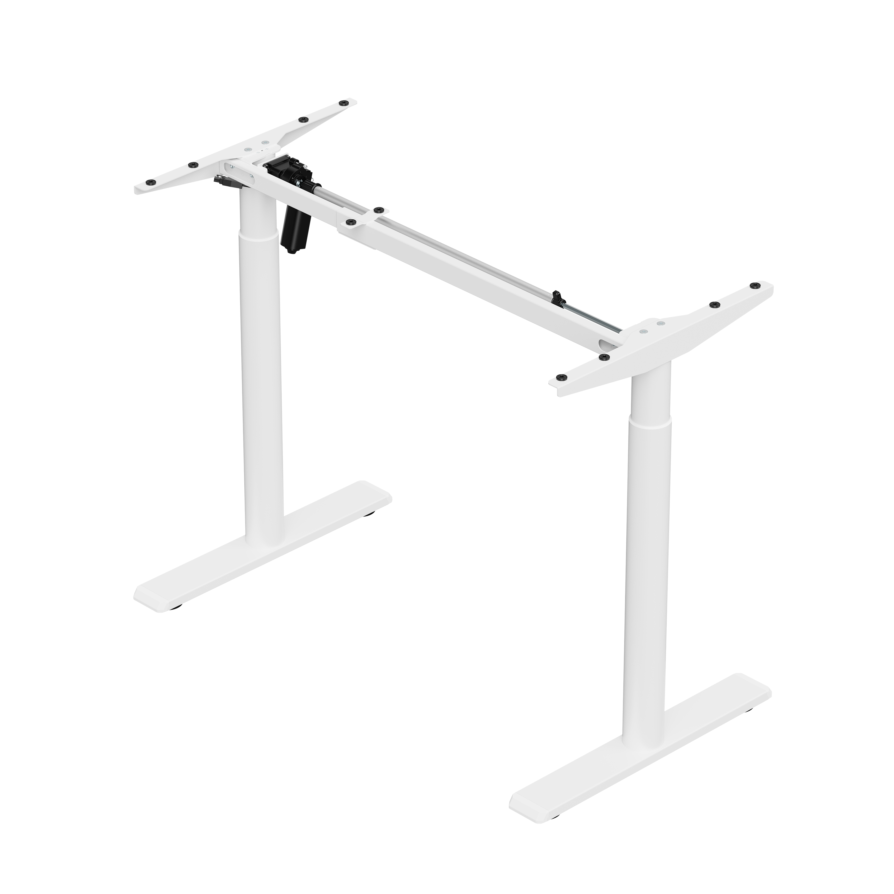 Round Columns 2Stage SingleMotor SitStand Desk Frame Supplier and