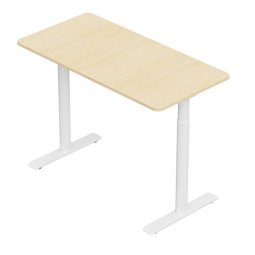 Round Columns 2-Stage Single-Motor Sit-Stand Desk S10-22D-B Chic Rounded Columns Design Setting it Apart from china(chinese)