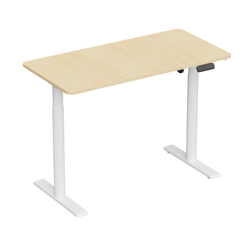 Round Columns 2-Stage Single-Motor Sit-Stand Desk S10-22D-B Chic Rounded Columns Design Setting it Apart from china(chinese)
