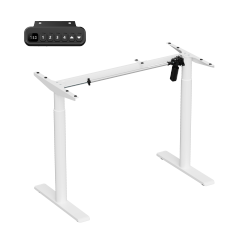 Round Columns 2-Stage Single-Motor Sit-Stand Desk Frame