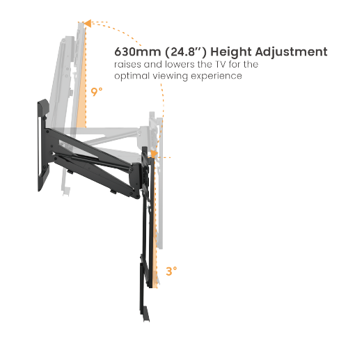 Premium Pull Down Mantel TV Mount LPA53N-461L Fits Most 65"-85" TVs Weighing up to 45kg/99lbs from china(chinese)