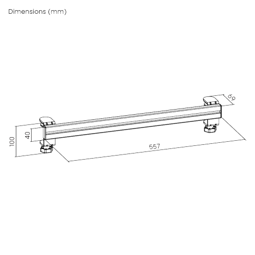 Slide Rail STR01-P01 Compatible with LUMI's  STR01 Series Deskmatics Rail Storage System from china(chinese)