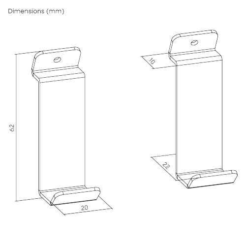 Storage Hooks STR01-P04 Compatible with LUMI's STR01 Series Deskmatics Rail Storage System from china(chinese)