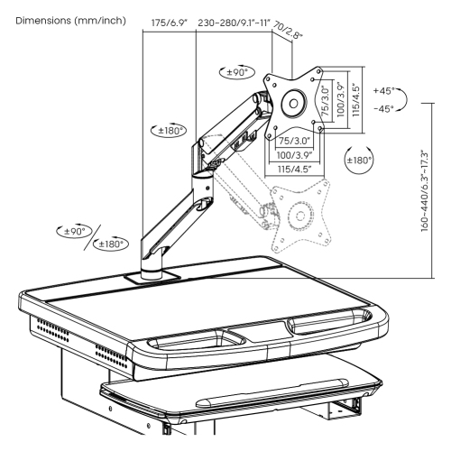 Gas-Lift Medical Cart with Monitor Arm MED01-3 Enhance healthcare space to promote serviceabliity and effciency from china(chinese)