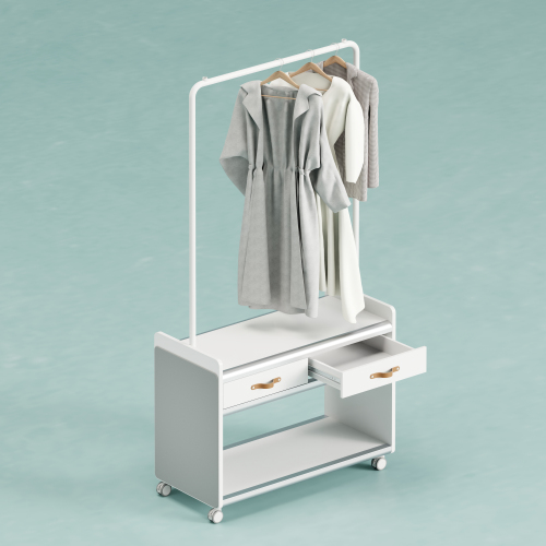 FLEXMO Storage Trolley with Hanging Bar & Drawers MCT01-02H Essentials for an Agility and Flexibility Workplace from china(chinese)