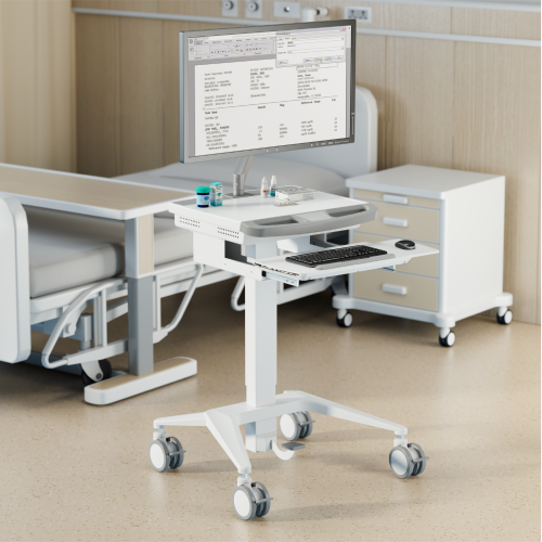 Gas-Lift Medical Cart with Monitor Arm MED01-3 Enhance healthcare space to promote serviceabliity and effciency from china(chinese)