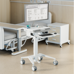 Gas-Lift Medical Cart with Monitor Arm