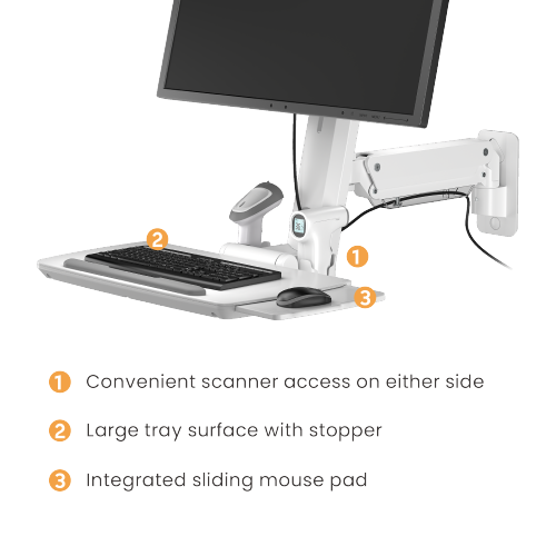 Medical Wall-Mounted Workstation MED02-1 Enhance healthcare space to promote serviceabliity and effciency from china(chinese)