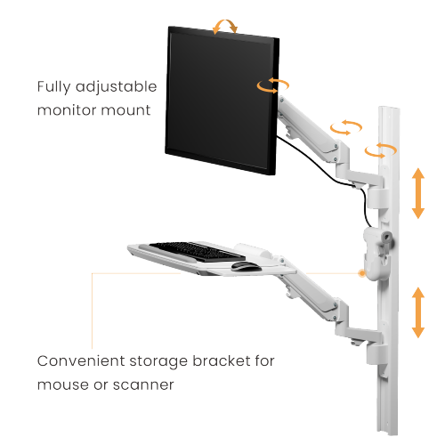 Medical Wall-Mounted Workstation  MED02-2 Enhance healthcare space to promote serviceabliity and effciency from china(chinese)