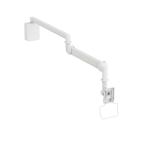 Medical Wall-Mounted Monitor Arm MED04-2 Full Motion Adjustments丨 Space-Saving Design from china(chinese)