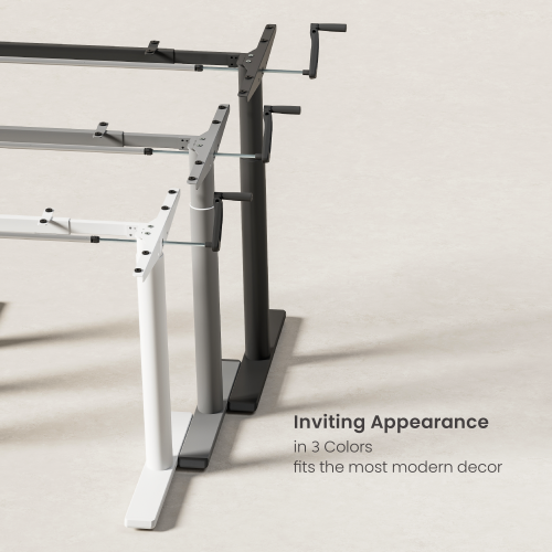 Round Columns Manual Height-Adjustable Desk Frame N10-22D Chic Rounded Columns Design Setting it Apart from china(chinese)