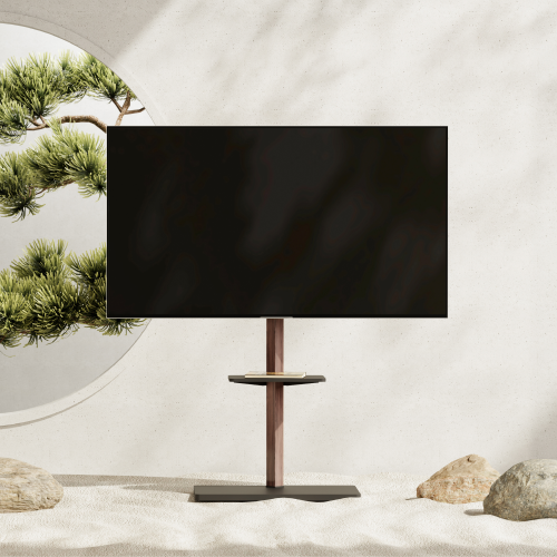 Prism Minimalism TV Floor Stand with Media Shelf FS53-46T-02 Fits up to 75” TVs from china(chinese)