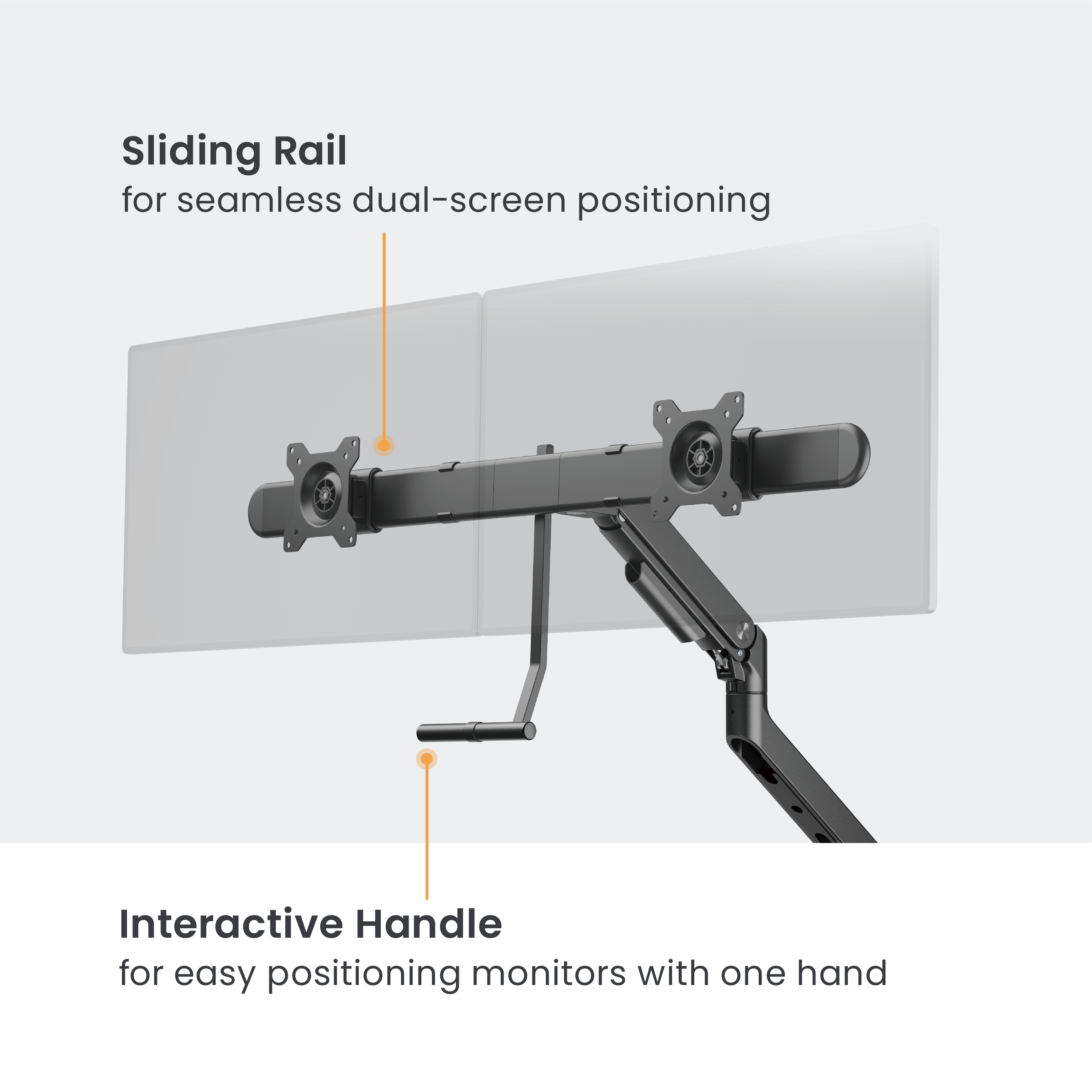 Noteworthy WallMounted Gas Spring Dual Monitor Arm Supplier and