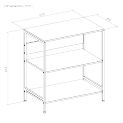 3-Tier Steel & Wood Storage Shelf