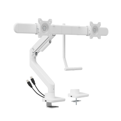 Noteworthy Gas Spring Dual Monitor Arm with USB-A/USB-C Ports