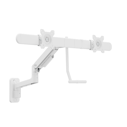 Noteworthy Wall-Mounted Gas Spring Dual Monitor Arm LDA81-2112 Fits two 17’’~32’’ monitors from china(chinese)