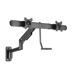 Noteworthy Wall-Mounted Gas Spring Dual Monitor Arm